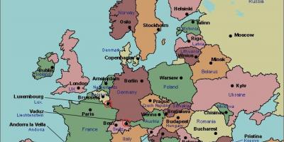 Karta över bukarest i europa
