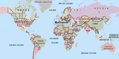 Karta över bukarest världen 